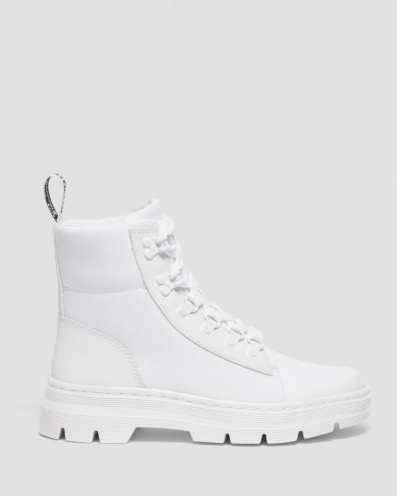 White Women's Dr Martens Combs Poly Ankle Boots | CA 49HAP